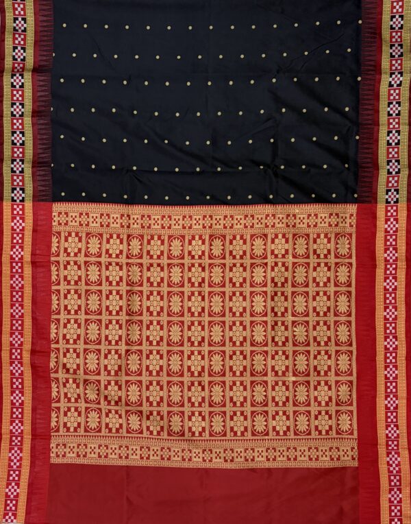 Black & Red  Banarasi  Katan Silk Saree